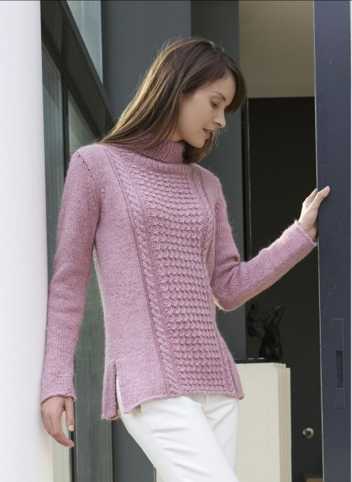 Замечательный свитер спицами