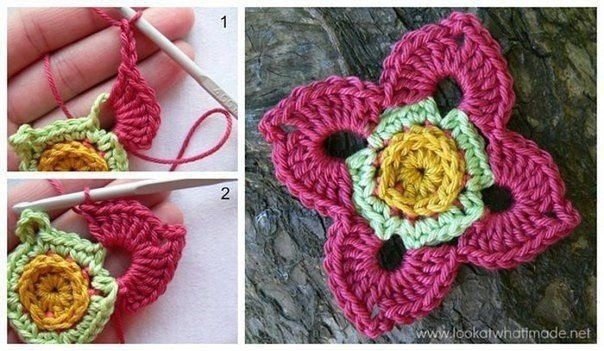 Вяжем еще один "бабушкин квадрат"