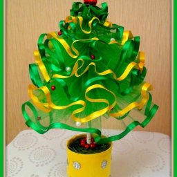 Новогодняя елочка из фатина своими руками