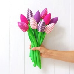​Тюльпаны из ткани своими руками