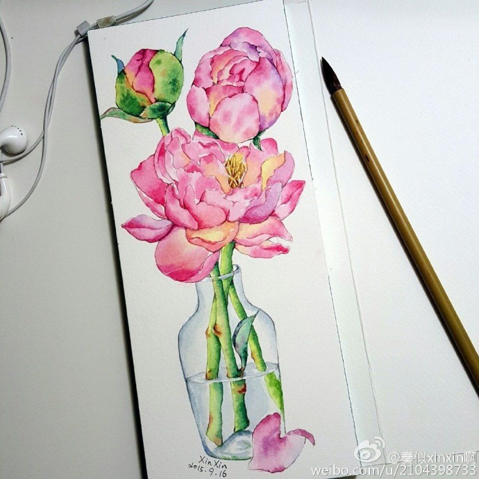 Урок рисования: нежные цветы