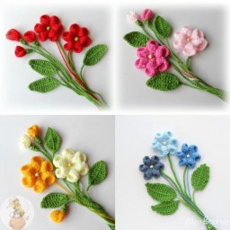 Чудесные вязаные цветочки