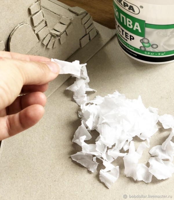 Печка-карандашница из картона Печка-карандашница из картона