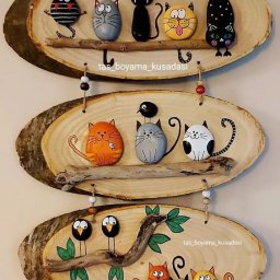 ​Рисуем на камнях котиков