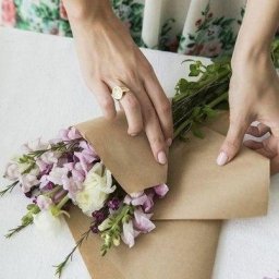 Красивая упаковка букета