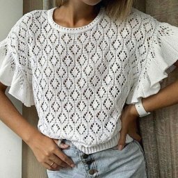 ​Летняя кофточка с рюшами