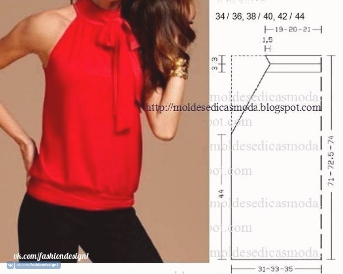 Моделирование оригинальной блузки