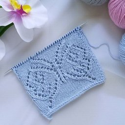 ​Очень красивый узор на спицах