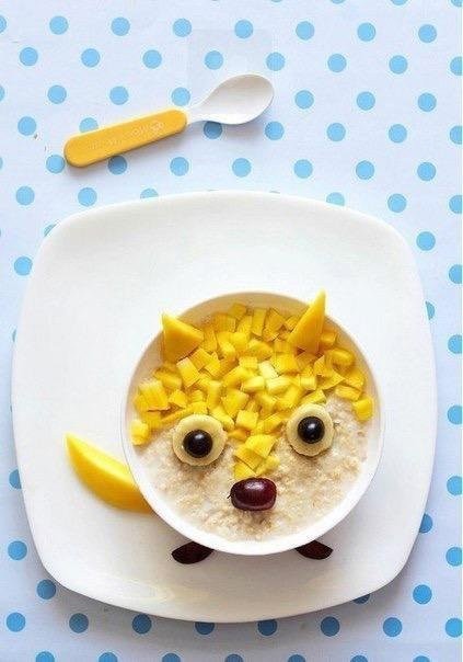 Очень красивый завтрак для ребёнка