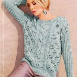 ​Стильный пуловер цвета мяты