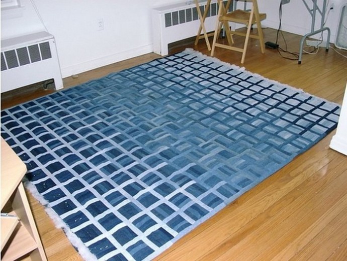 Уютные идеи ковров из старых джинсов