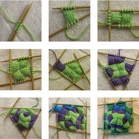 Вязaные носки в стиле «энтерлак»