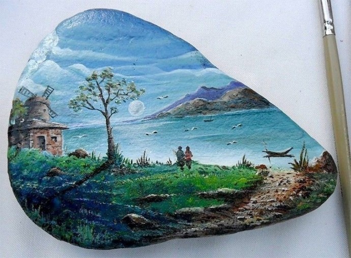 ​Картины на камнях: идеи для вдохновения