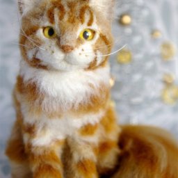 Котята в технике валяния из шерсти