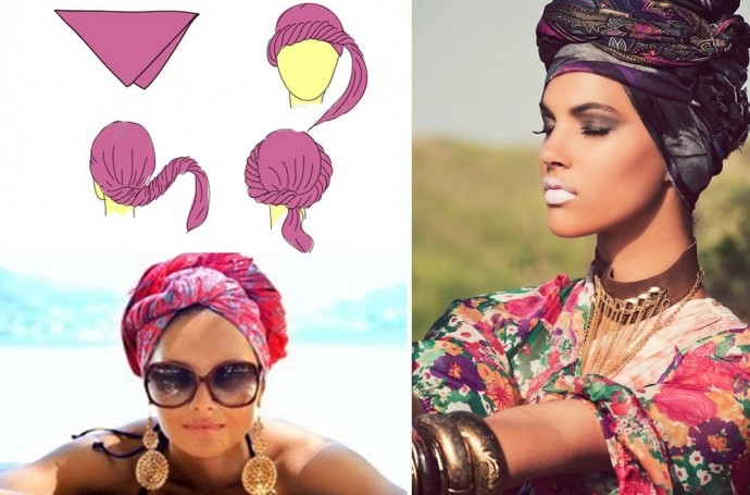 Красивые варианты завязывания косынки