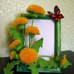 Одуванчики из пряжи