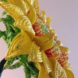 ​Подсолнух из бисера