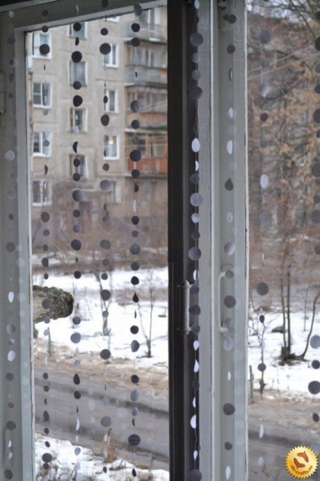 Украшение окон к Новому году