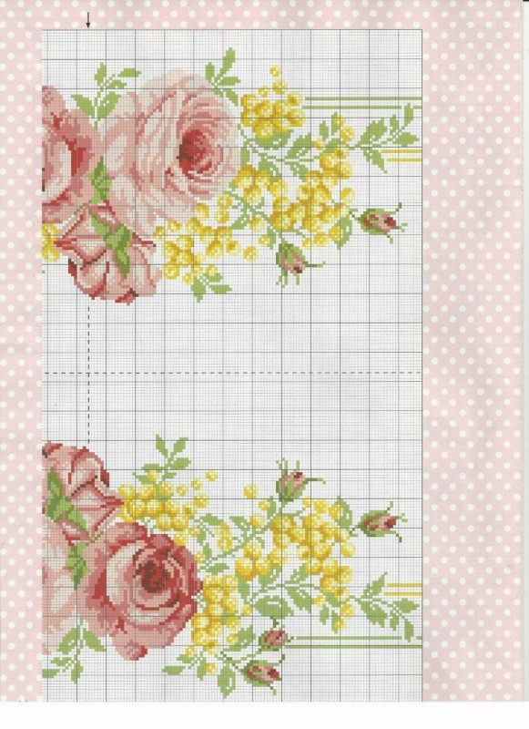 Вышиваем красивую скатерть Вышиваем красивую скатерть