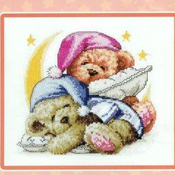 ​Вышивка крестиком "Спокойной ночи"