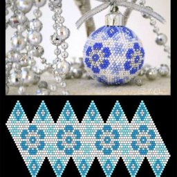 ​Ёлочные шары из бисера