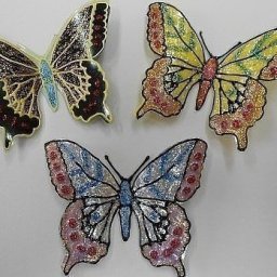 Красивые витражные бабочки