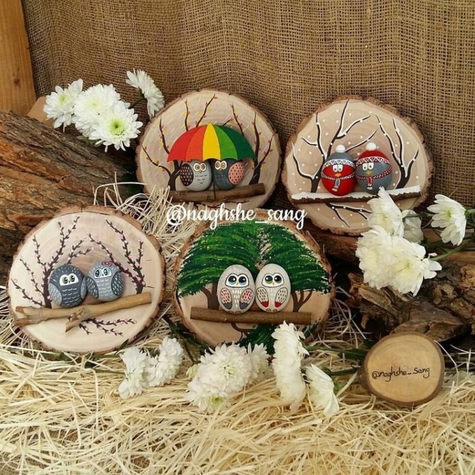 Бесподобные картины на спилах