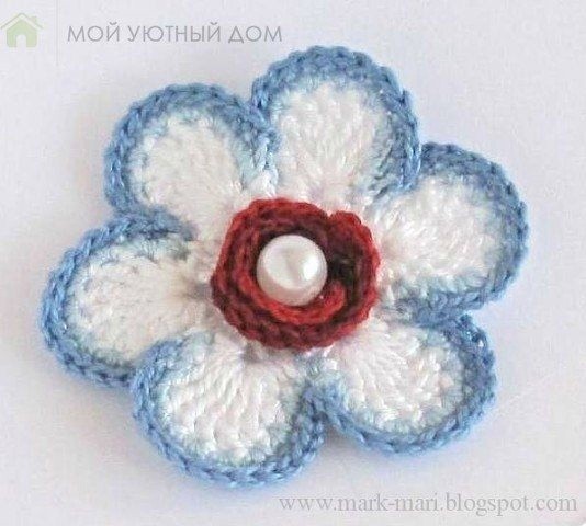 Цветок крючком