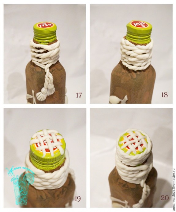 Декор бутылки для оливкового масла