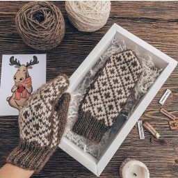 Жаккардовый узор для варежек