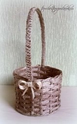 Плетёная корзиночка из джута