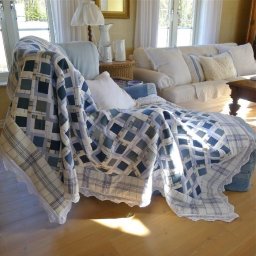 Покрывало из старых джинсов