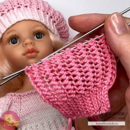 Ажурный узор "Сеточка" на спицах