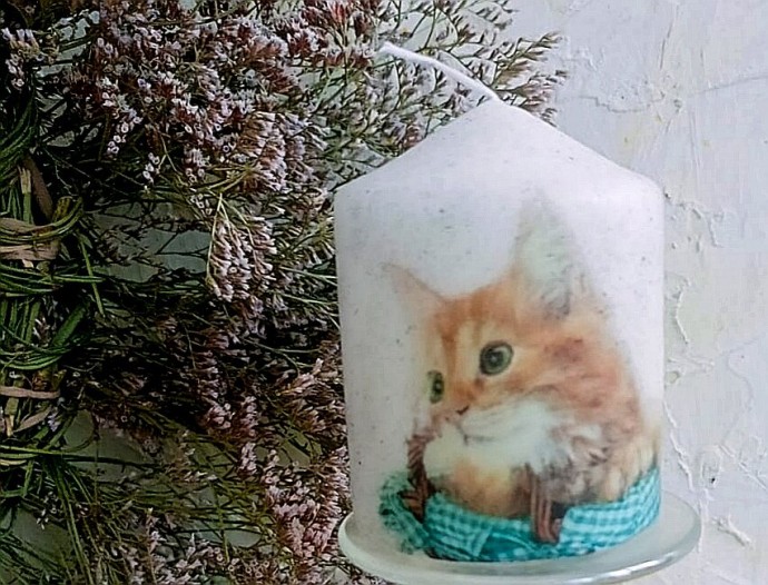 Декупаж свечей