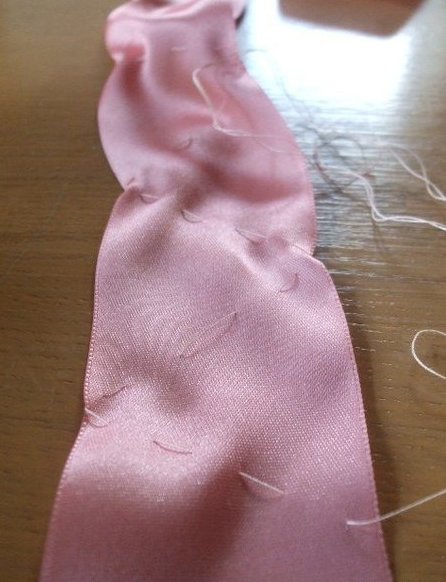 Георгины из атласных лент