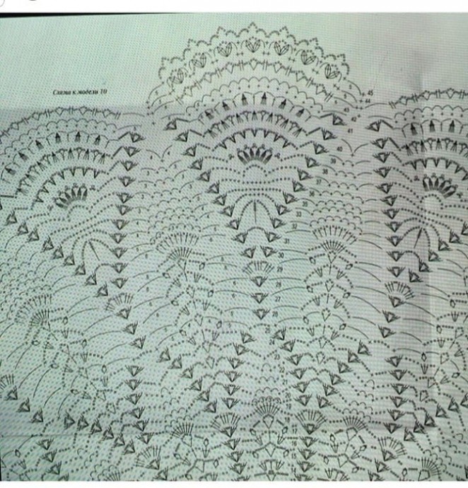 Большая салфетка крючком