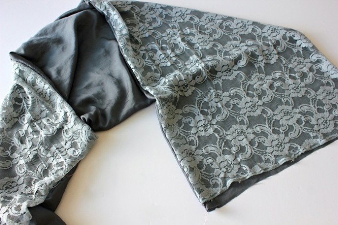 Шьем снуд из кружева и шёлка: мастер-класс