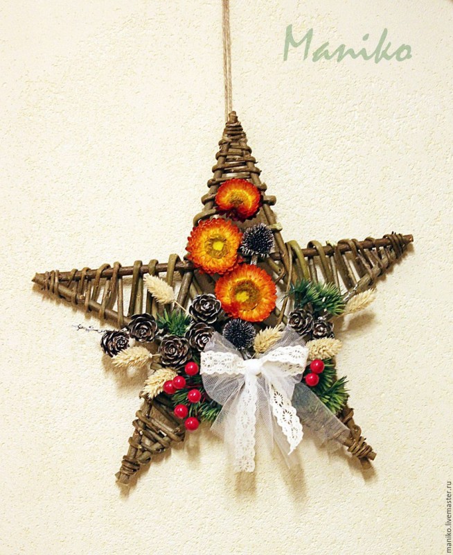 Новогодние звезды-подвески к старому новому году