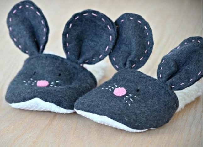 Тапочки в виде мышки