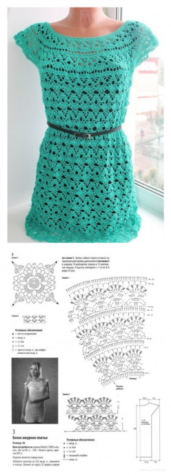 Вязаные туники со схемами узоров