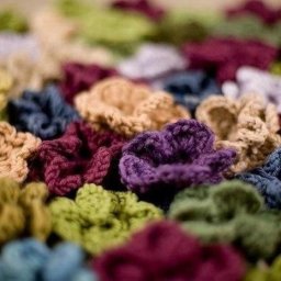 Вяжем цветочный коврик крючком