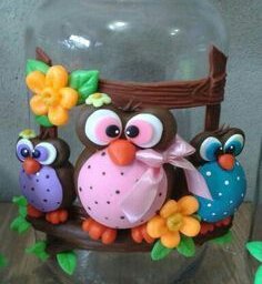 ​Идеи украшения стеклянных баночек лепкой из полимерной глины