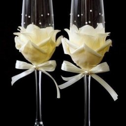 Свадебные бокалы свoими руками