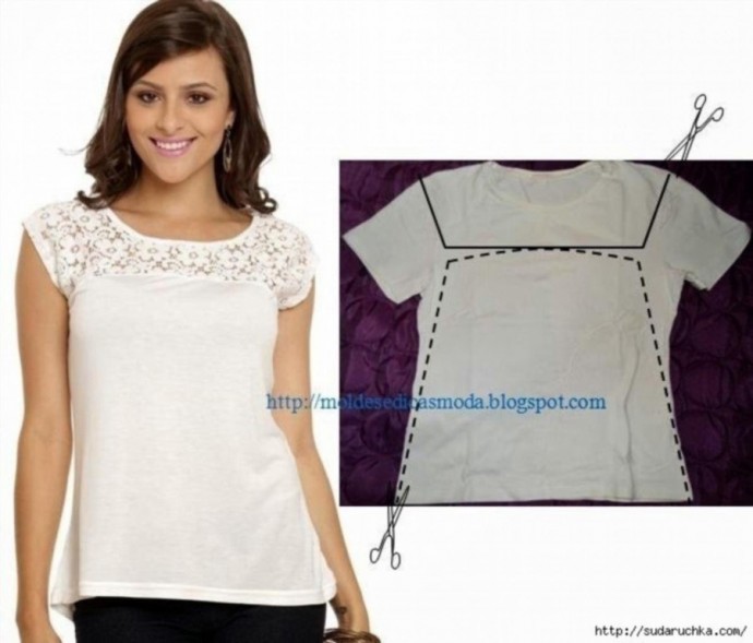 Переделки футболок: интересные идеи