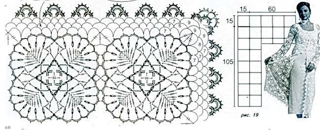 Нежнейший шазюбль из квадратных мотивов крючком