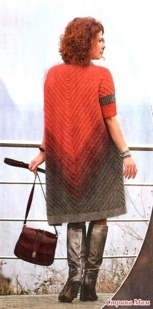 Кардиган "Рябиновый" крючком
