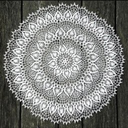 ​Роскошная вязаная салфетка