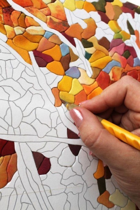 ​Осенний лес в технике кинусайга