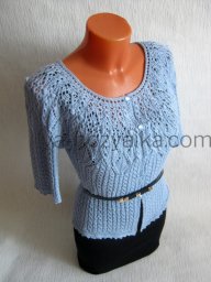 Невероятно красивая кофточка с ажурным узором