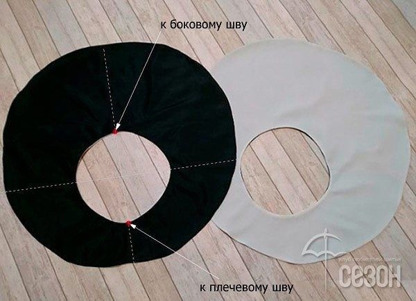 Рукав-волан на основе круга